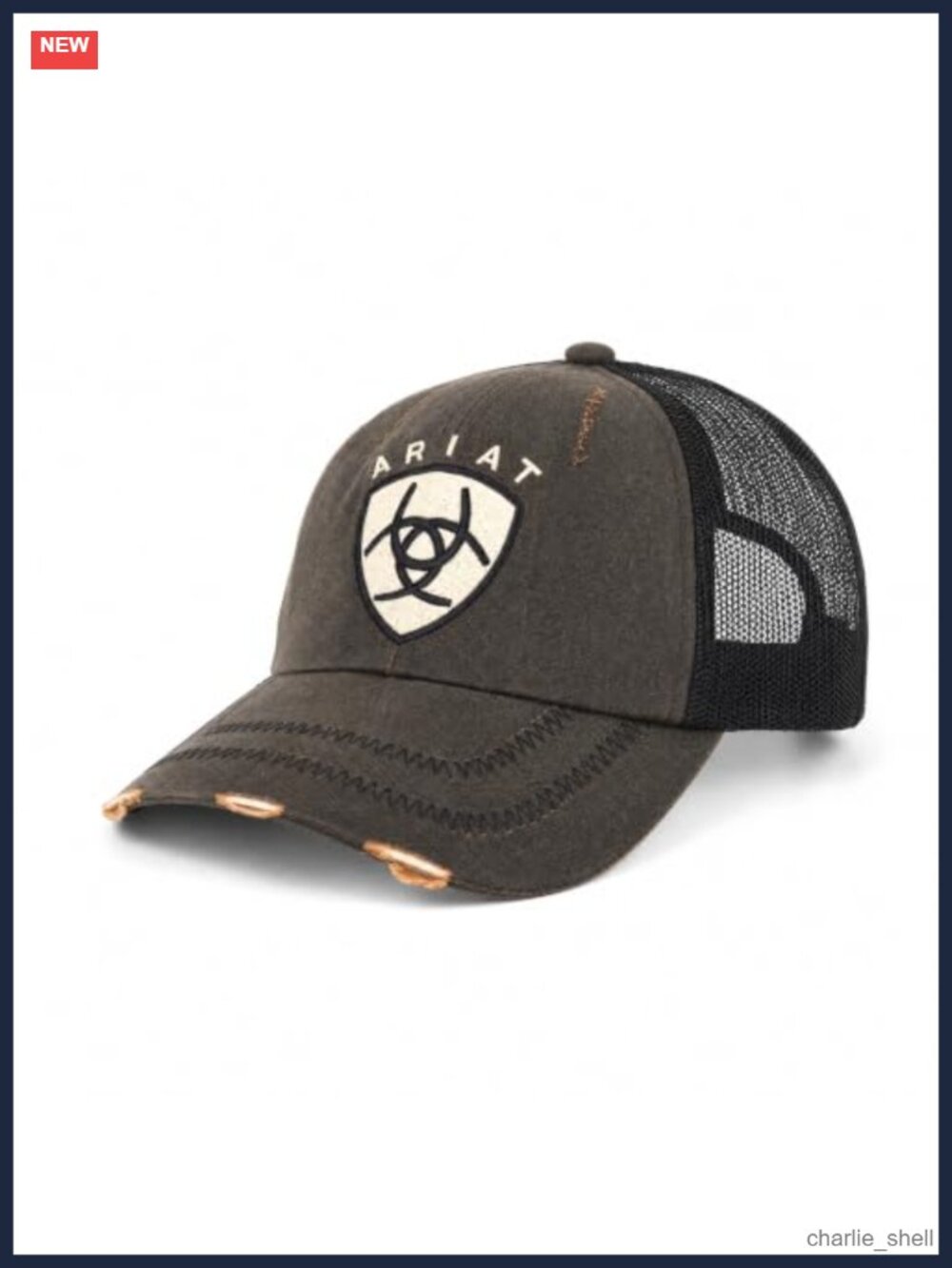 Western Distressed Oilskin Mesh Back Baseball Cap Adjustable One Size